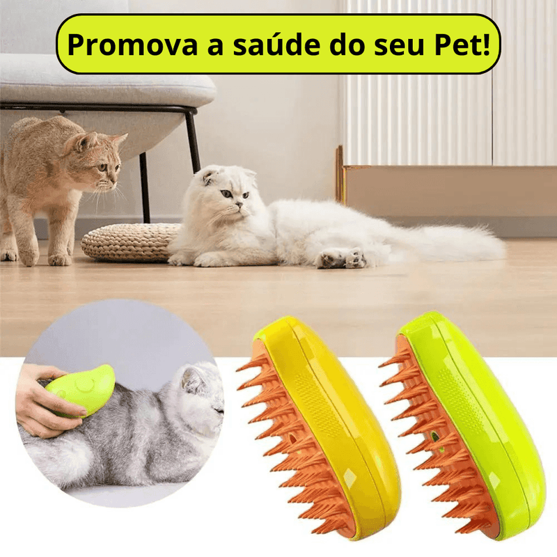 Escova a Vapor Recarregável para Pets